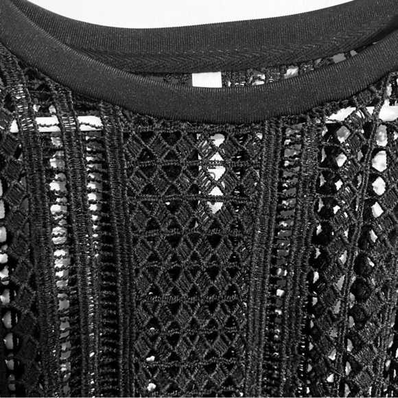 Women’s Fabletics Open Knit Sheer Cut Out Long Sleeve Cover Up Top Size Small - Picture 4 of 9